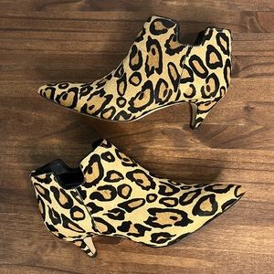 Sam Edelman Leopard Print Calf Hair Ankle Booties